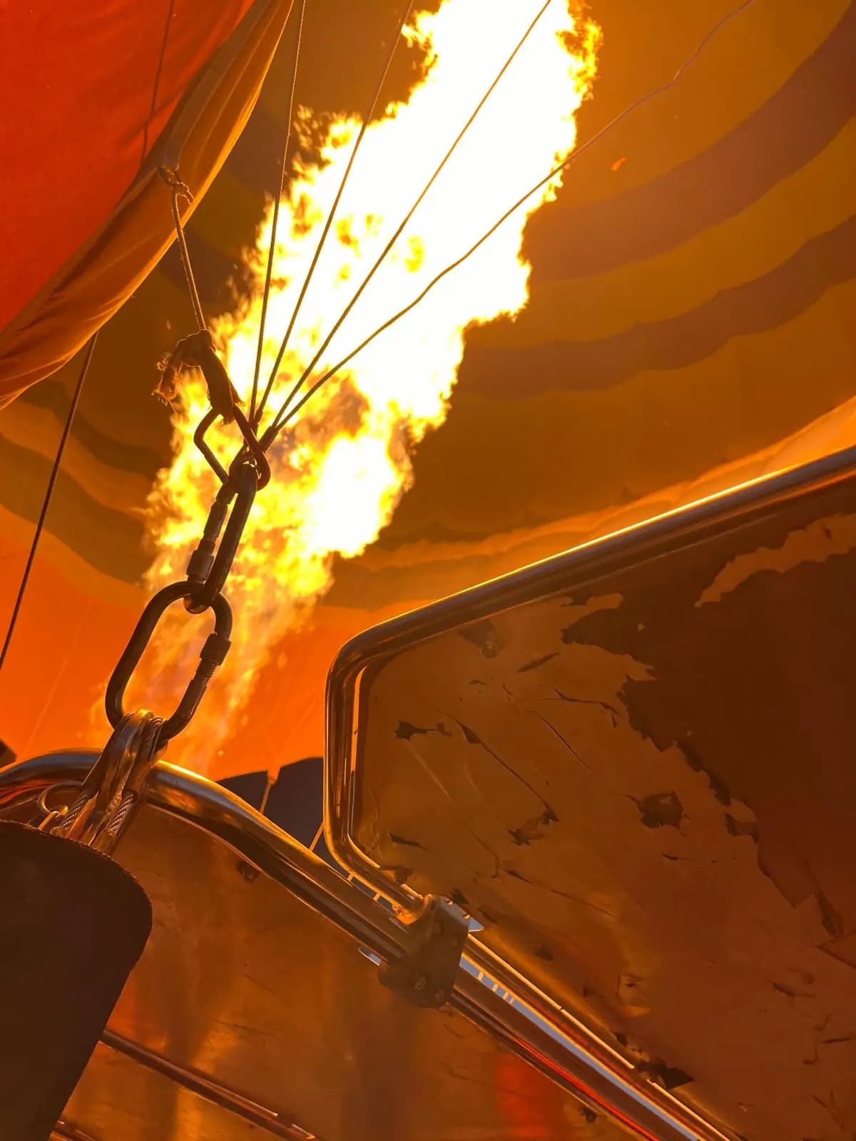 Dans la nacelle au-dessus de Louxor