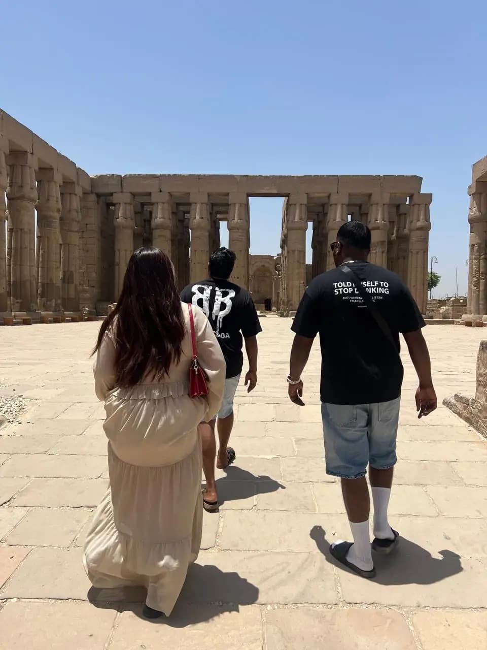 Nos voyageurs au temple de Louxor
