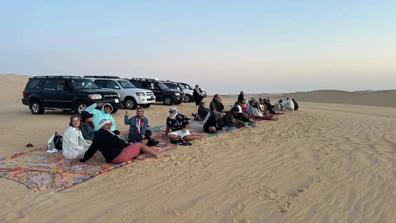 Notre groupe en safari 4x4