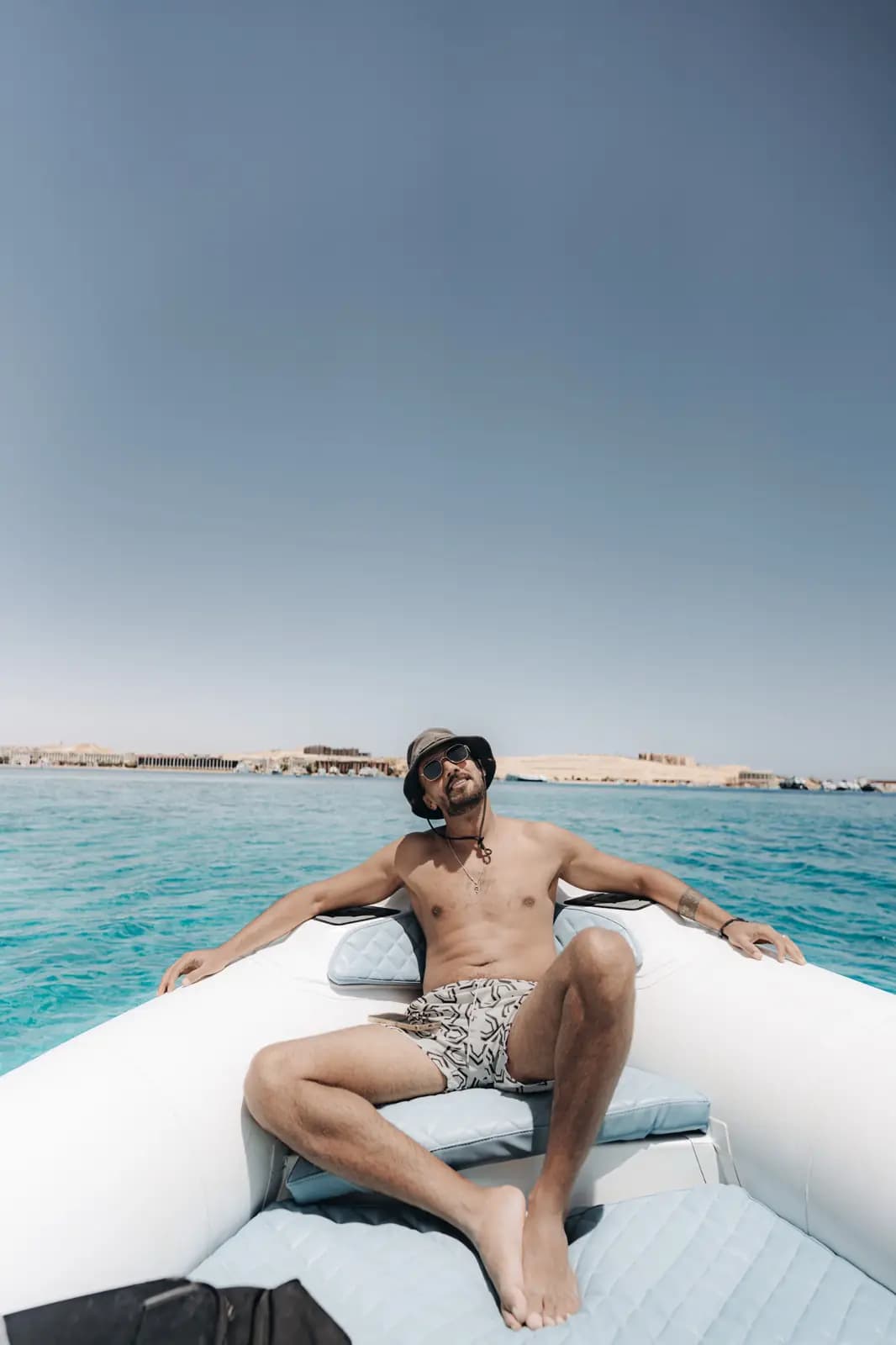Détente en speedboat, mer Rouge